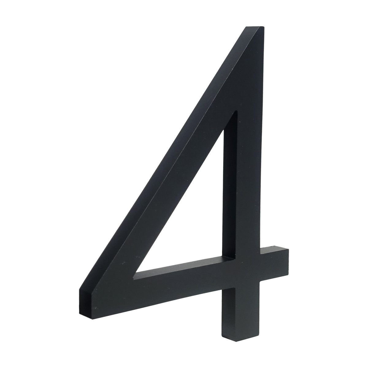 Solid Aluminium Floating House Number | Black 15cm