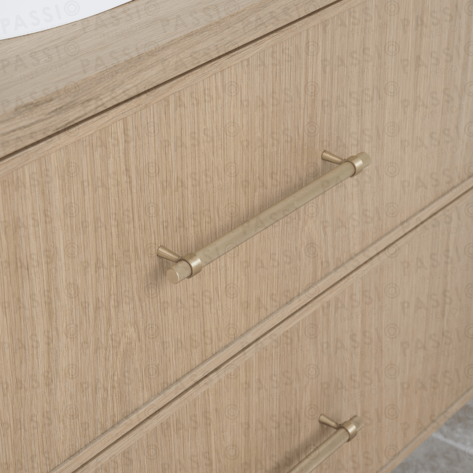 Bevan Solid Brass Handle | Satin Brass - Passio Interiors