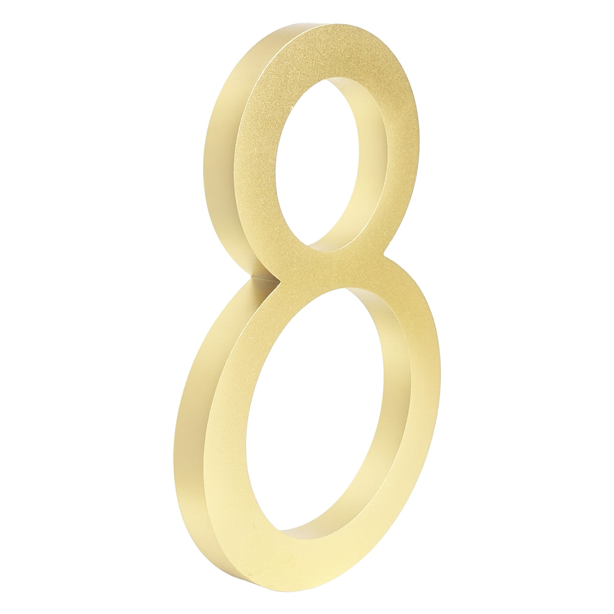 Solid Aluminium Floating House Number | Gold 15cm