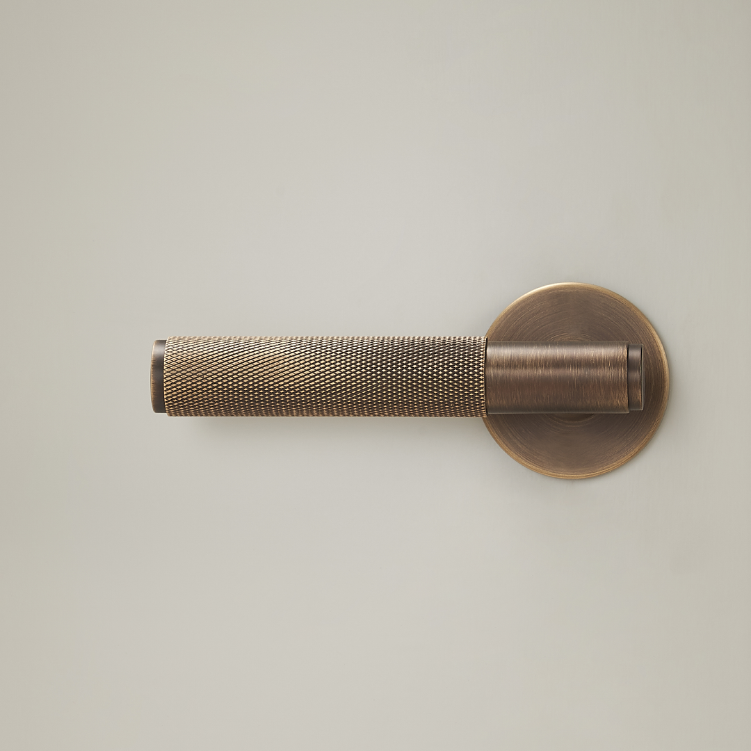 Knox Solid Brass Door Lever I | Bronze