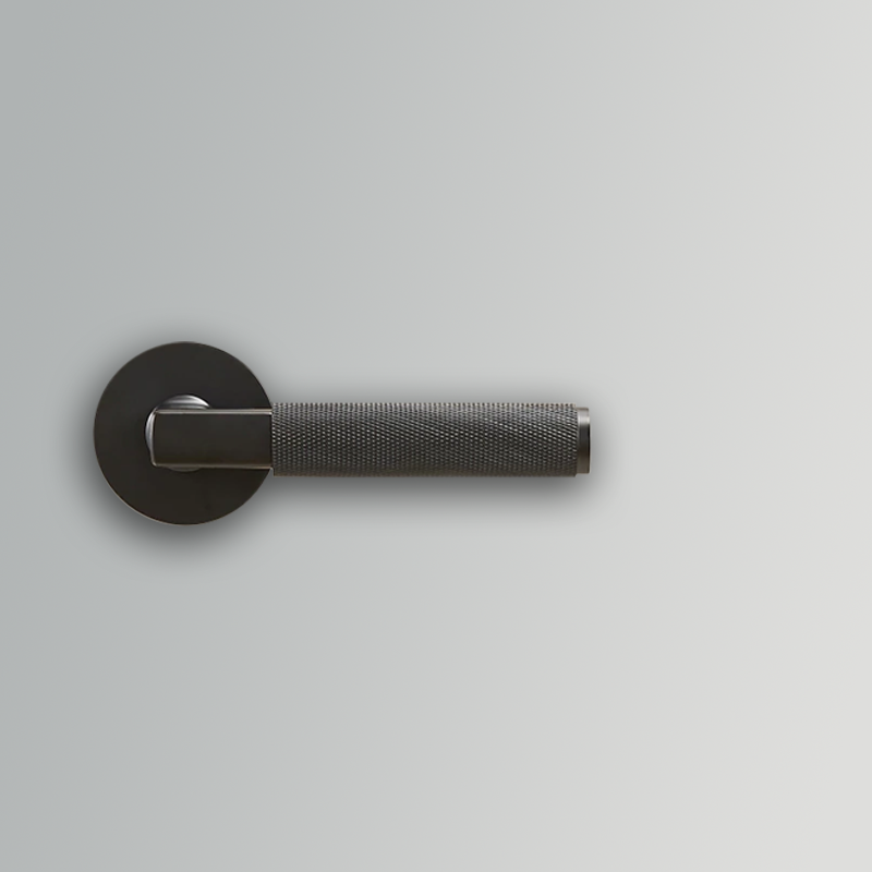 Oskar Solid Brass Door Lever I | Black