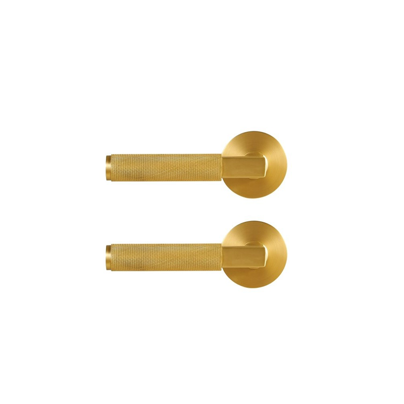 Oskar Solid Brass Door Lever I | Gold