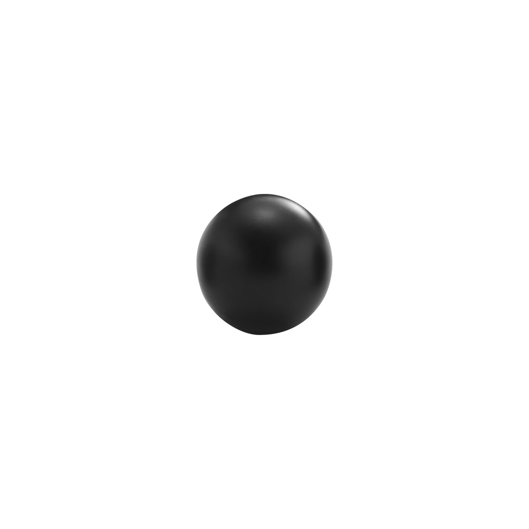 Reign Solid Brass Spherical Knob | Black