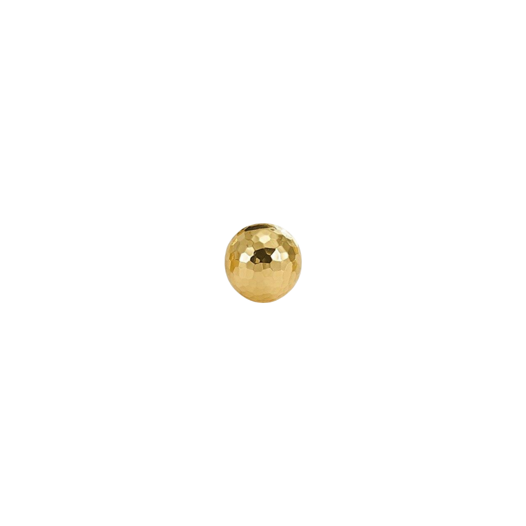 Otto Solid Brass Hammered Spherical Knob | Polished Gold S - L