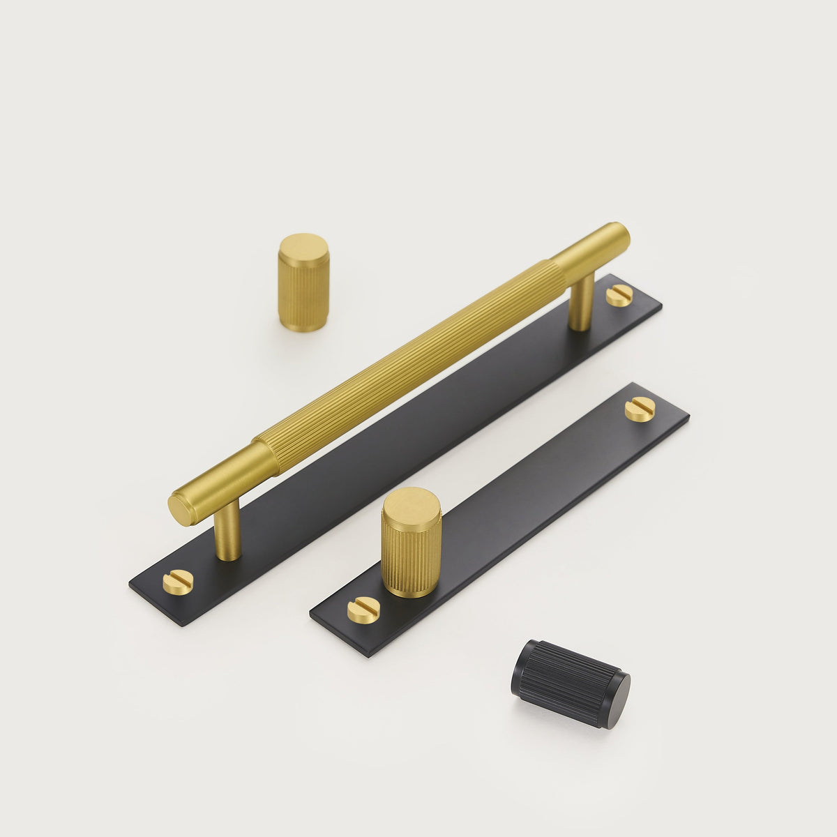 Belzer Solid Brass Bar Pull II | Black &amp; Gold