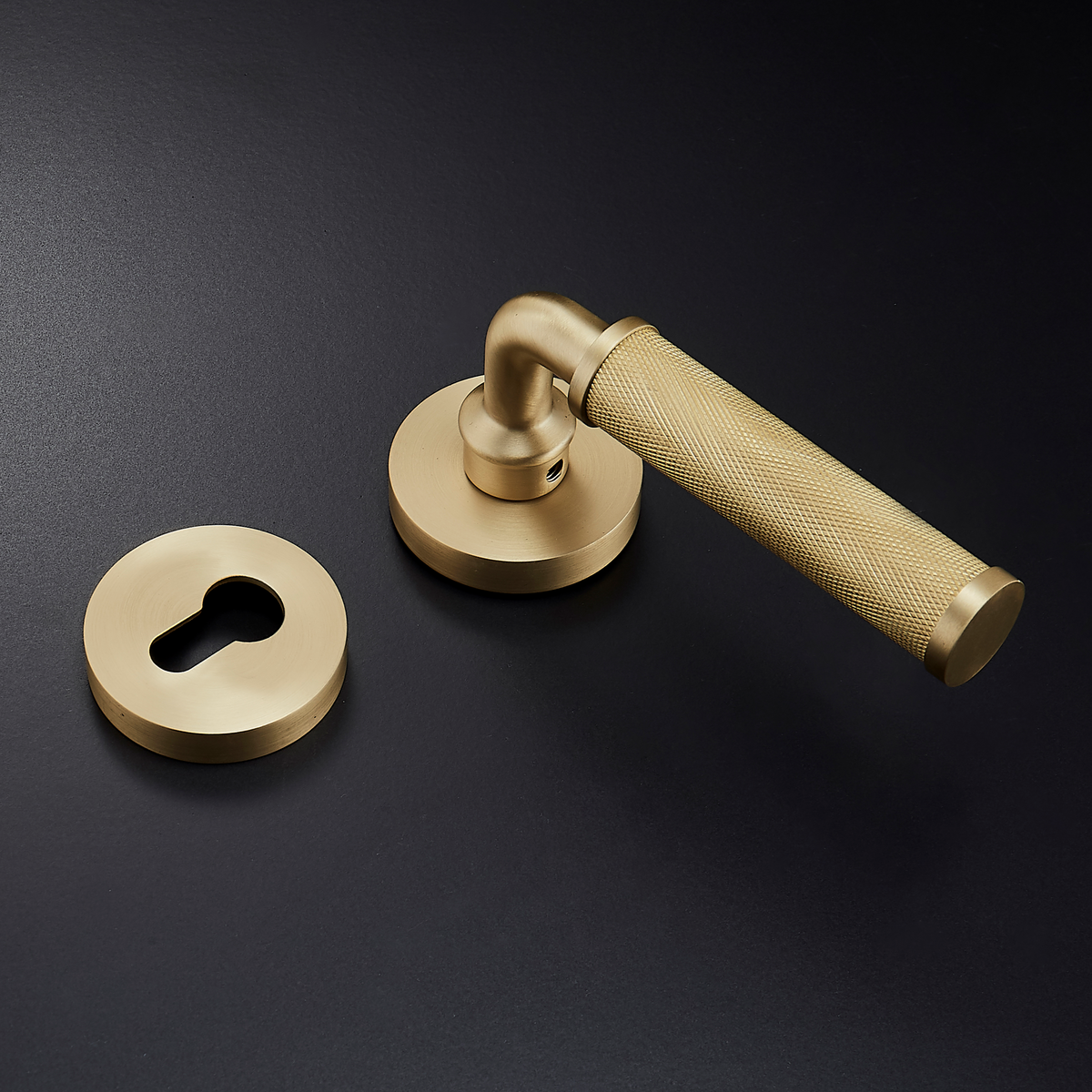 Matteo Solid Brass Door Lever | Gold