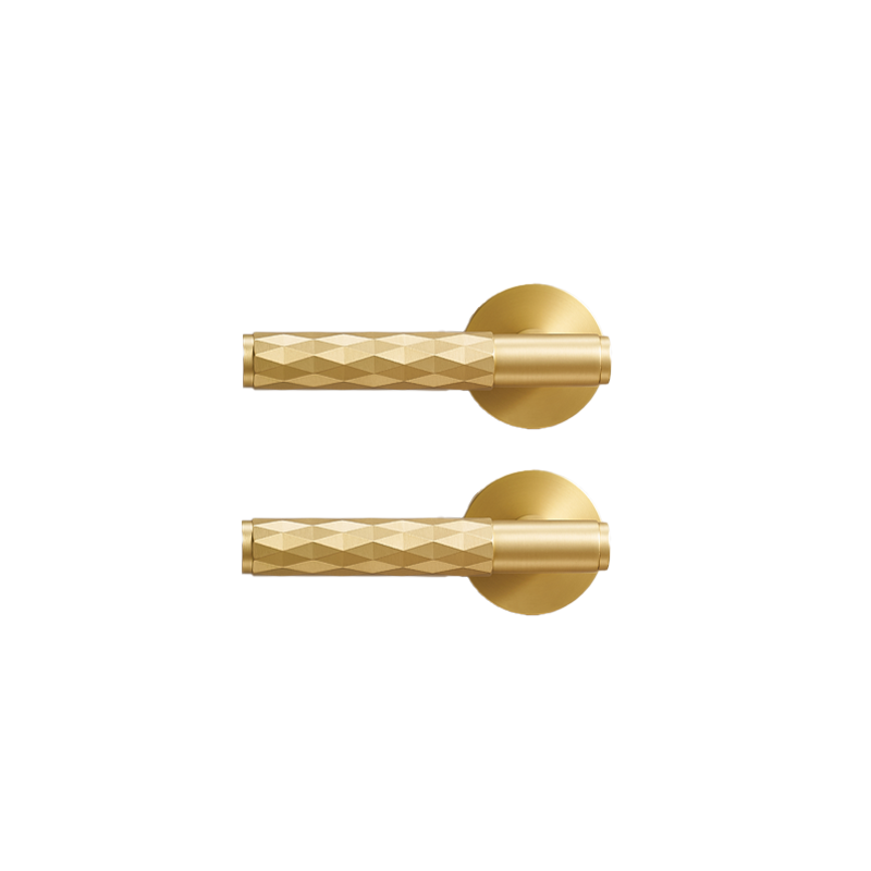 Polo Solid Brass Door Lever | Gold