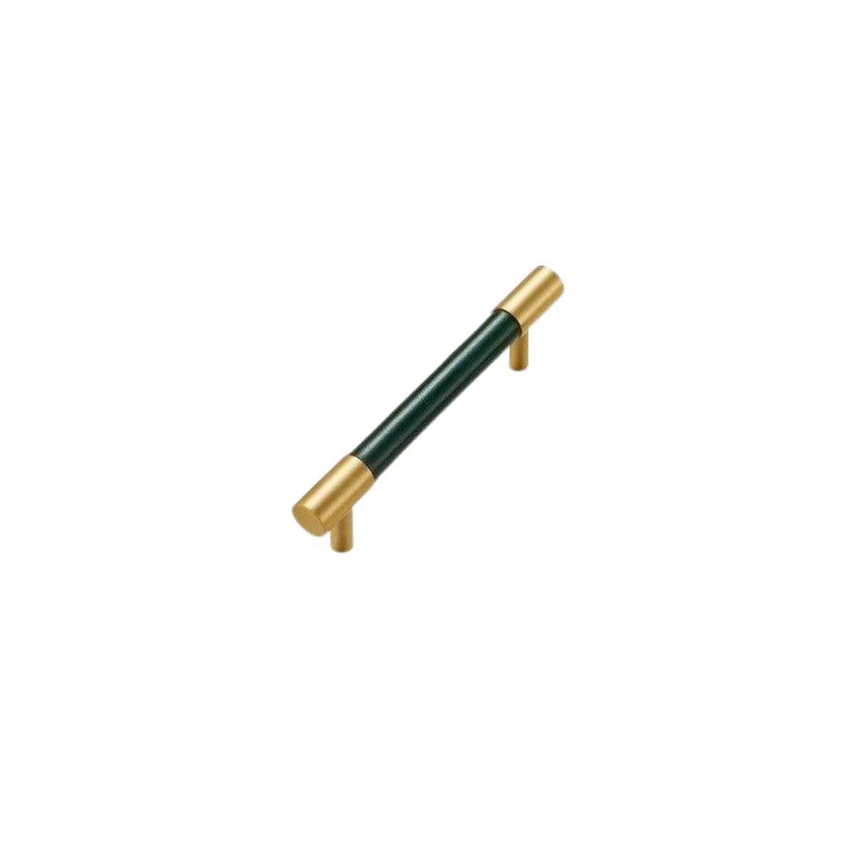 Kara Solid Brass &amp; Leather Handle | Gold &amp; Green S - L