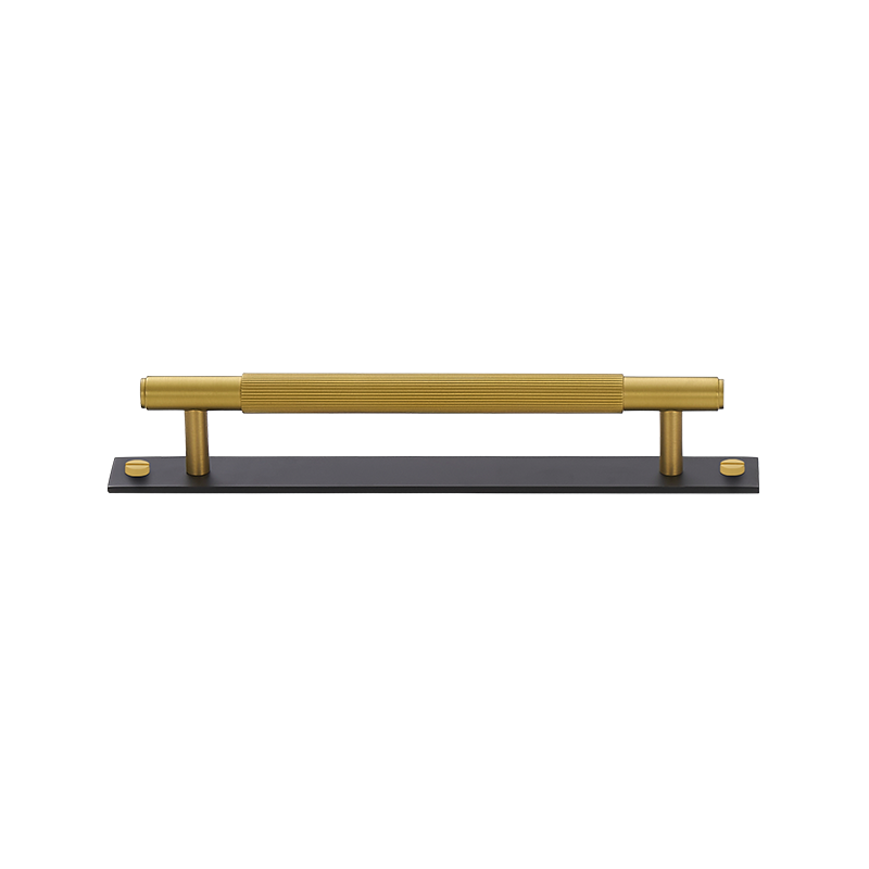 Belzer Solid Brass Bar Pull II | Black &amp; Gold